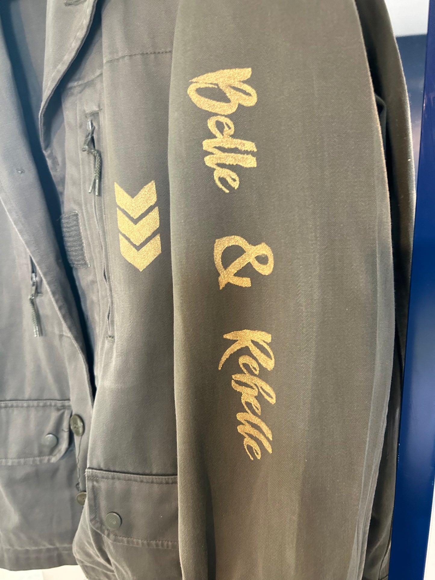 Veste militaire customisée « Zèbre » -Artisanat français